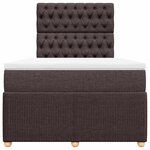 vidaXL Sommier à lattes de lit avec matelas Marron foncé 120x200 cm