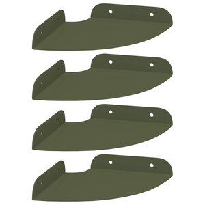 vidaXL Étagère flottante avec étagère 4 Pièces Vert olive 15 x 15 x 2 cm