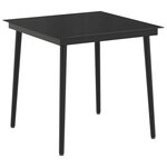 vidaXL Ensemble de Tables Basses 5 pc Noir et blanc crème