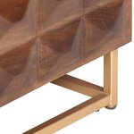 Vidaxl meuble tv 124x29x45 cm bois massif de manguier