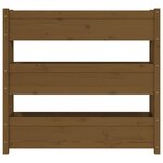 vidaXL Jardinière Marron miel 112x25x104 5 cm Bois massif de pin