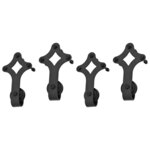 vidaXL Kits de fixation pour porte coulissante 2 Pièces 183 cm Acier Noir