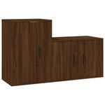 vidaXL Ensemble de meubles TV 2 Pièces Chêne marron Bois d'ingénierie
