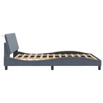 vidaXL Cadre de lit avec LED sans matelas gris foncé 160x200cm velours