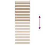 vidaXL Store zèbre marron sable largeur du tissu 85 9 cm polyester