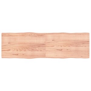 vidaXL Dessus de table bois massif traité bordure assortie