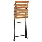 vidaXL Chaises de bistrot pliantes 6 Pièces Bois de teck solide et acier