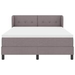 vidaXL Lit à ressorts avec matelas Taupe 140 x 190 cm tissu