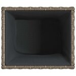 vidaXL Jardinières 2 Pièces gris 36x30x32 cm résine tressée