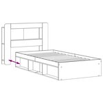 vidaXL Cadre de lit avec rangement Gris béton 75 x 190 cm