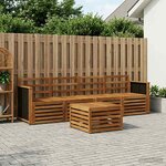 vidaXL Ensemble de canapés d'extérieur 5 Pièces Naturel
