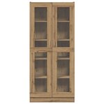 vidaXL Buffet haut chêne artisanal 82 5x30 5x185 cm bois d'ingénierie