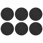 vidaXL Pierre de marchage 6 Pièces Noir Ø 44 x 2 cm Caoutchouc