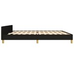 vidaXL Cadre de lit avec tête de lit Noir 200x200 cm Tissu
