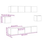 vidaXL Set de meuble TV 6 pièces Bois ancien Bois reconstitué
