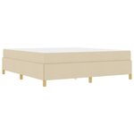 vidaXL Lit à ressorts Crème et Beige et Blanc 180 x 200 cm tissu
