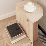 vidaXL Table d'appoint Naturel 50 x 40 x 50 cm Bois massif en pin