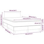 vidaXL Sommier à lattes de lit avec matelas LED Bleu foncé 120x200 cm
