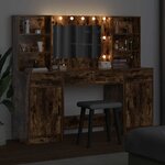 vidaXL Ensemble de Coiffeuse 3 Pièces Chêne fumé 78.5 x 41 x 135 cm