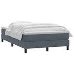 vidaXL Sommier à lattes de lit et matelas gris foncé 120x220cm velours