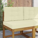 vidaXL Coussin de canapé d'extérieur 2 Pièces Crème Polyester