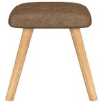 Vidaxl chaise de relaxation avec tabouret taupe tissu