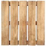 vidaXL Dalles de terrasse 18 Pièces 50x50 cm Bois Marron
