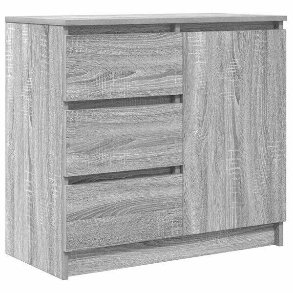 vidaXL Buffet avec tiroir sonoma gris 71x35x65 cm bois d'ingénierie