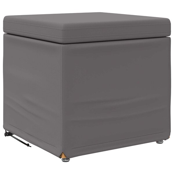 vidaXL Tabouret Gris Cuir Synthétique et Bois Composite