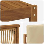 vidaXL Ensemble de canapés d'extérieur 5 pc Naturel et Beige Polyester