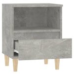 vidaXL Table de chevet Gris béton 40x35x50 cm