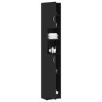 vidaXL Armoire de salle de bain Noir 32x25 5x190 cm Bois d'ingénierie