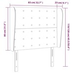 vidaXL Tête de lit avec oreilles Gris clair 83x23x118/128 cm Velours