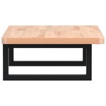 vidaXL Étagère de vasque murale acier et bois massif de hêtre