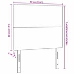 vidaXL Tête de lit LED Gris foncé 90 cm Tissu en velours côtelé