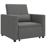 vidaXL Canapé Lit Simple Gris foncé 90 x 165 x 87 cm tissu