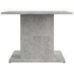 vidaXL Table basse Gris béton 55 5x55 5x40 cm Aggloméré