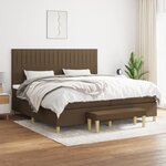 vidaXL Sommier à lattes de lit avec matelas Marron foncé 200x200 cm