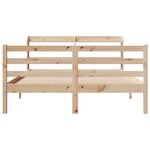 vidaXL Cadre de lit avec tête de lit 160x200 cm bois de pin massif