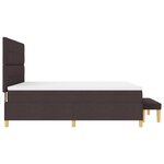 lit box spring vidaXL avec matelas et banc marron foncé 180x200 cm en tissu