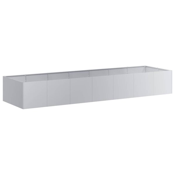 vidaXL Jardinière 280x80x40 cm acier galvanisé