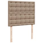 VidaXL Cadre de lit ottoman et matelas cappuccino 120x190cm similicuir