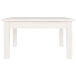 vidaXL Table basse Blanc 55x55x30 cm Bois massif de pin