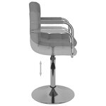vidaXL Tabouret de bar Gris clair Tissu