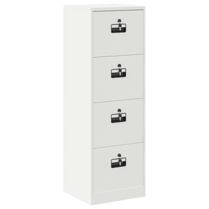 vidaXL Cabinet de Dossier Noir 44 x 50 x 106.5 cm Acier Laminé à Froid