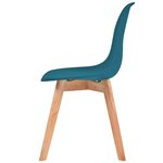 vidaXL Chaises à manger lot de 4 turquoise plastique