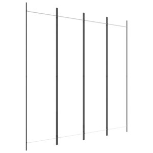 vidaXL Cloison de séparation 4 panneaux Blanc 200x200 cm Tissu