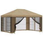 vidaXL Abri de jardin avec parois 4 × 3 m Beige Polyester et Acier