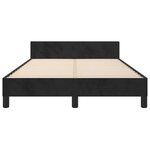 vidaXL Cadre de lit avec tête de lit noir 120x190 cm velours