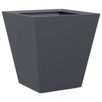 vidaXL Jardinières 2 Pièces anthracite 30x30x30 cm acier